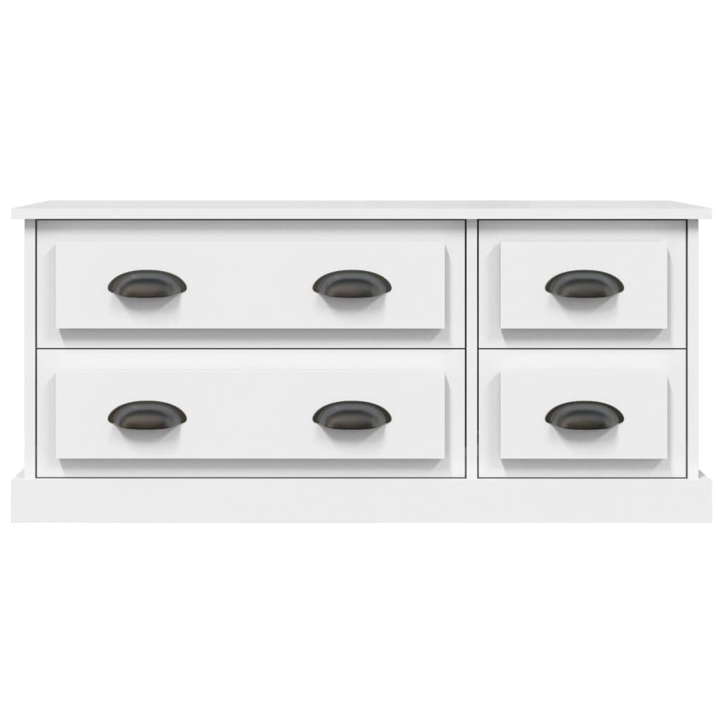 Weiß TV-Schrank cm furnicato Holzwerkstoff 100x35,5x45