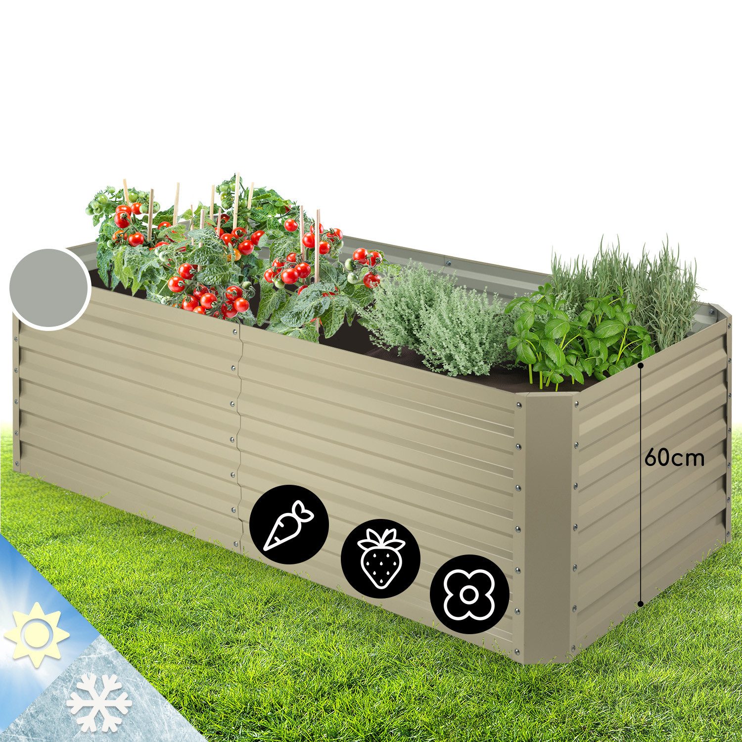 blumenkasten an wand befestigen Blumenkasten Wandkorb PASSIO-60 Metall Blumenwandkorb H/B/T 22/60/27 c