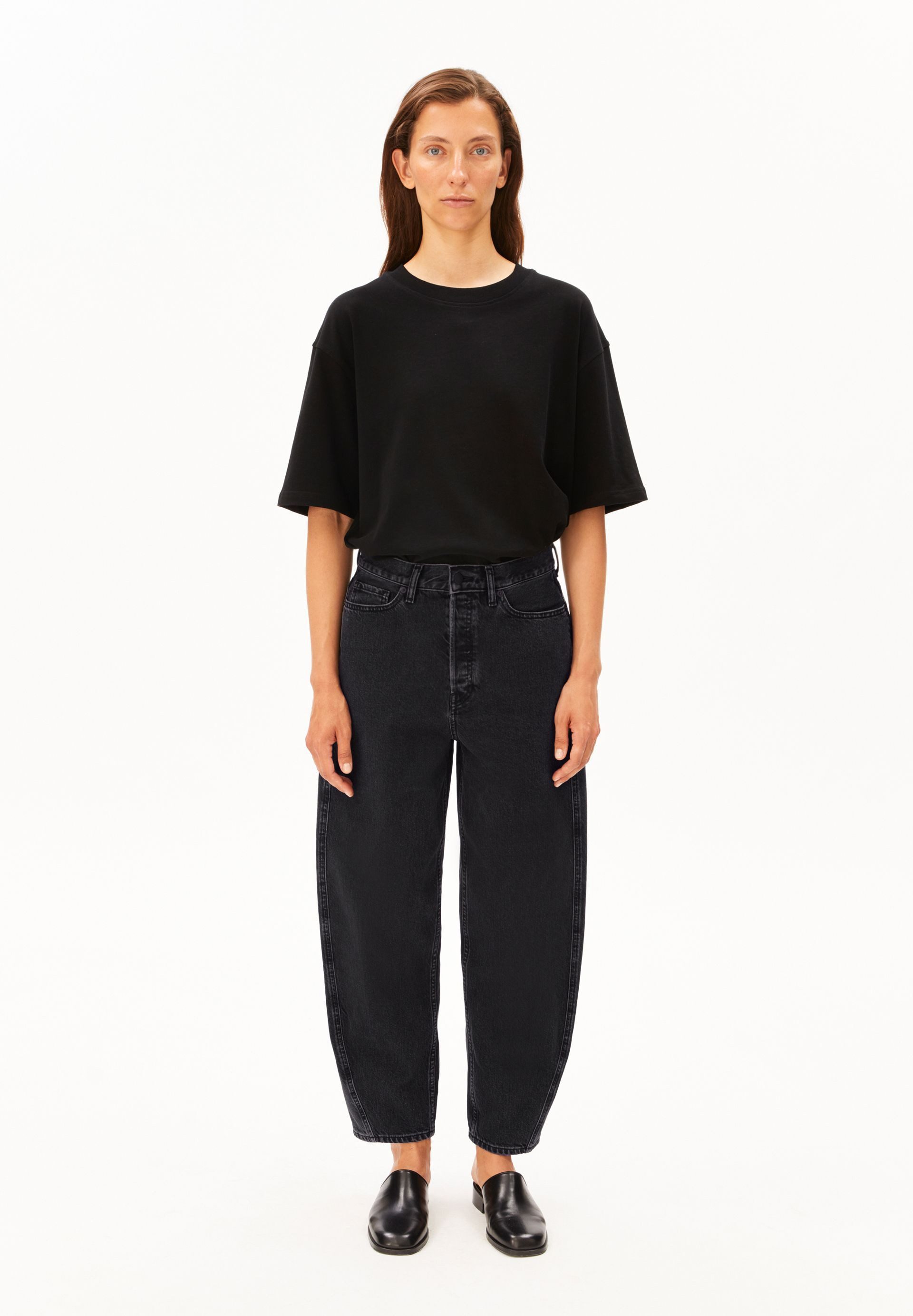 Armedangels Weite Jeans BAARLY BARREL Jeans aus 100% recycelter Baumwolle (Non-Stretch, Loose Fit) High waist