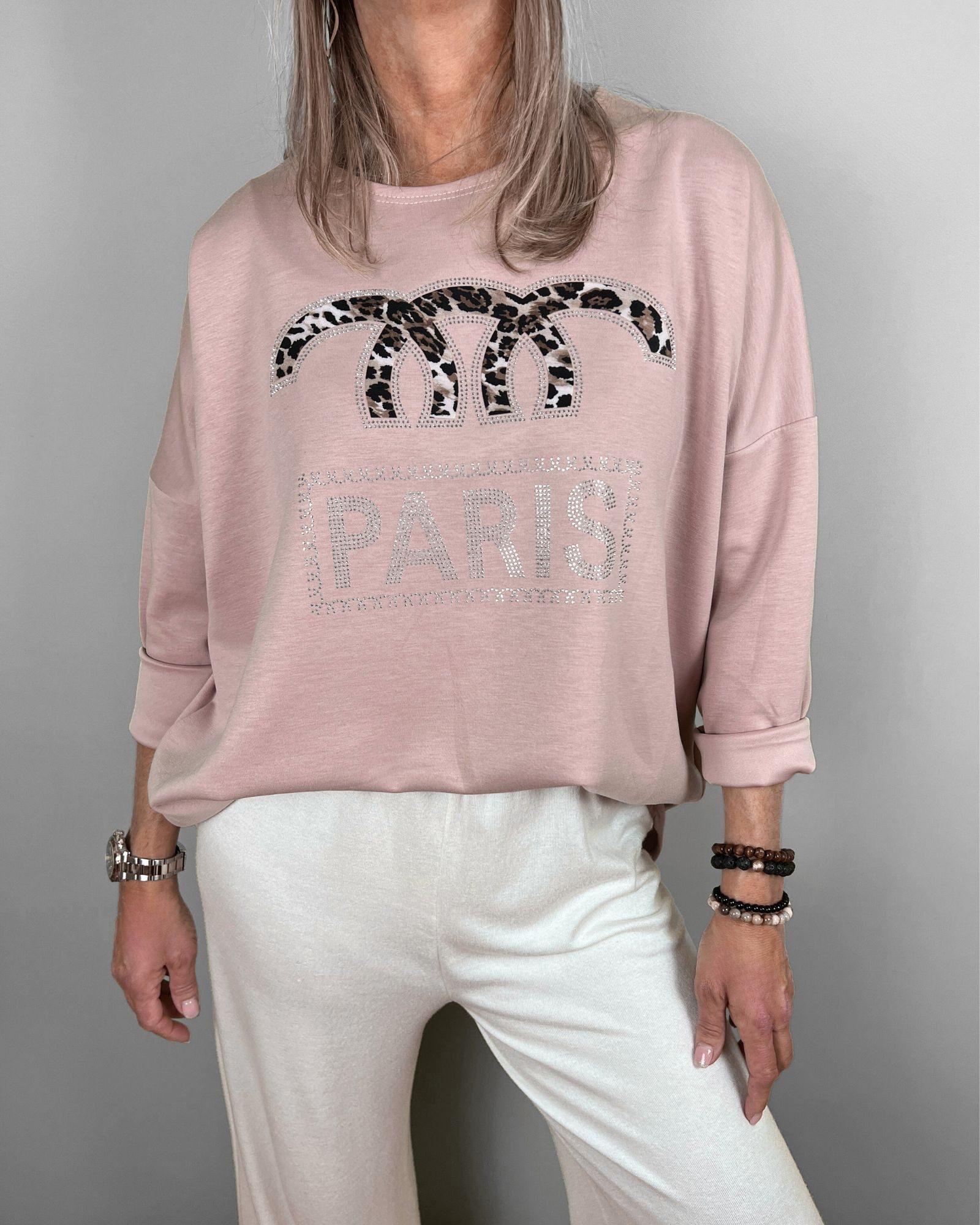 ITALY VIBES Sweatshirt ROSALITA - modischer Pullover mit Schriftzug aus Str günstig online kaufen