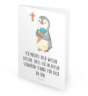 Mr. & Mrs. Panda Beileidskarte Pinguin Anteilnahme - Weiß - Umschlag, Trauer, Tod, Klappkarte, Kondo, Liebevolle Designs
