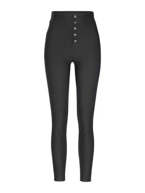 Freshlions Treggings Schwarze Treggins mit hoher Taille XS Schwarz