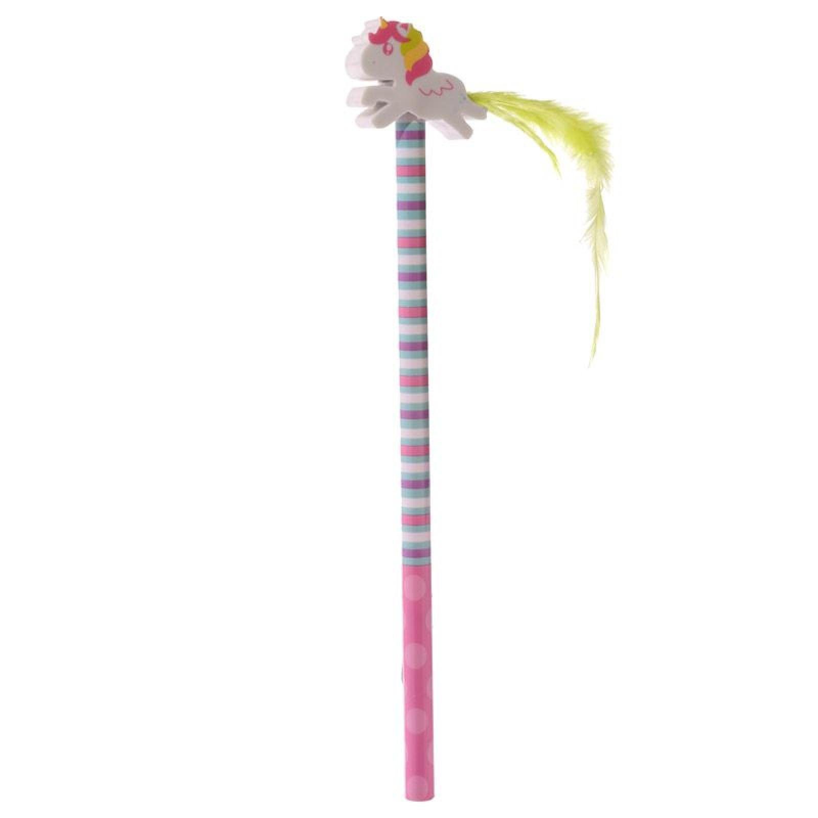 Bleistift Puckator (pro Stück) Einhorn mit Einhorn Radierer Süßes Bleistift Top