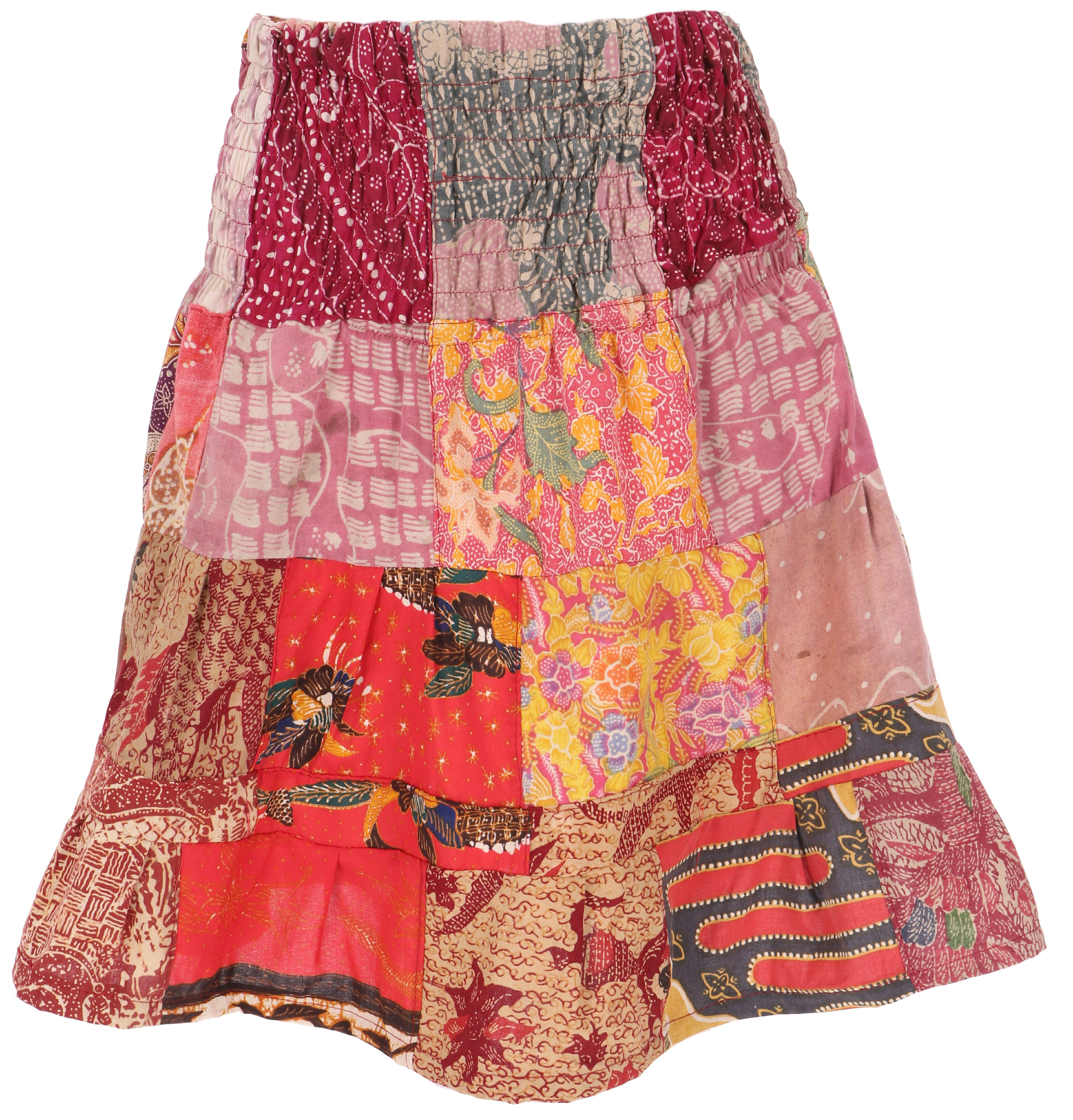 Guru-Shop Minirock Weit schwingender upcyceling Patchwork.. günstig online kaufen