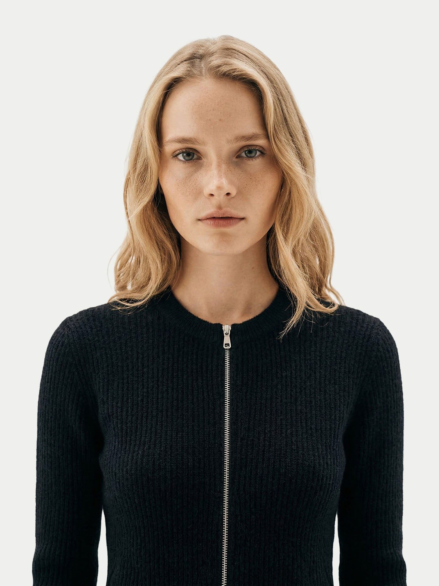 GOBI Cashmere Cardigan Kaschmir-Cardigan mit doppelseitigem Reißverschluss