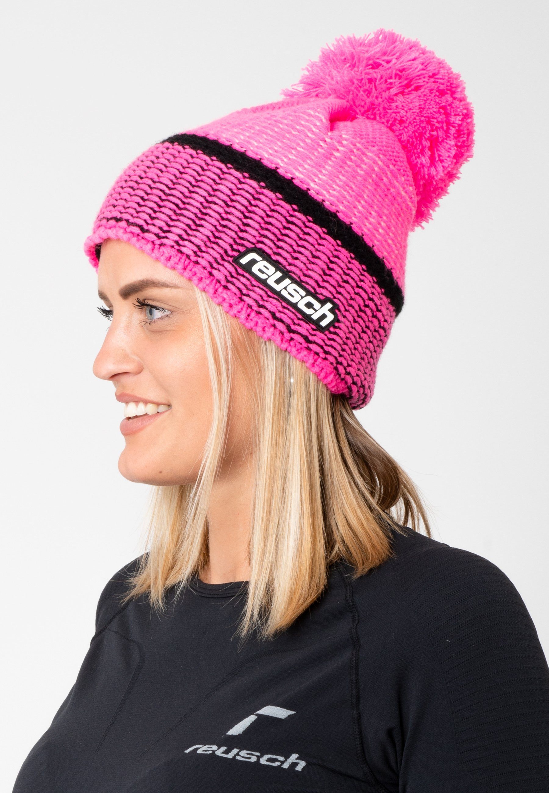 Beanie Beanie Innenfutter Noah mit Reusch (1-St) weiß-pink