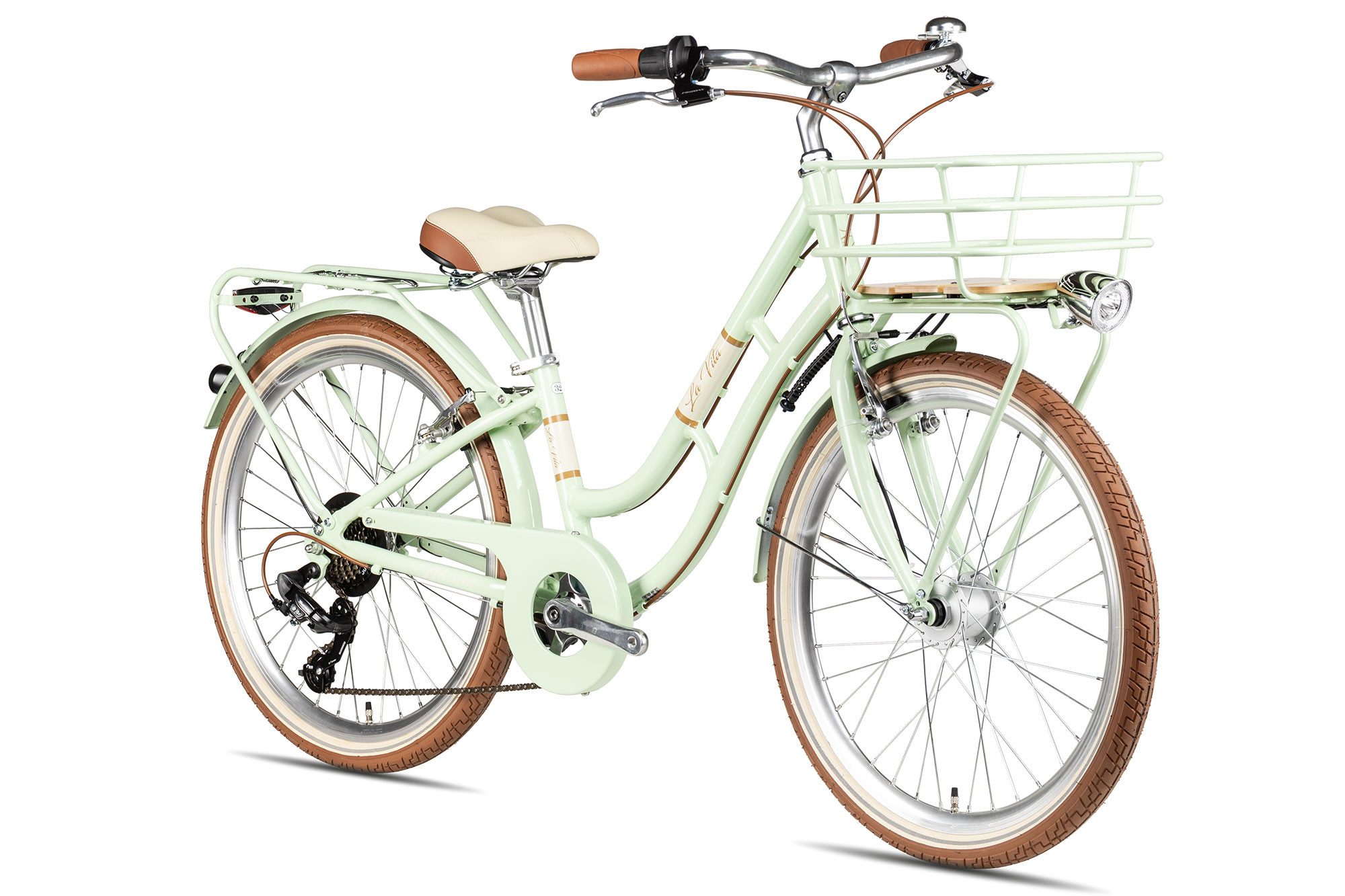 Maxim Kinderfahrrad Maxim La Vita 7 24, 7 Gang Shimano Tourney 7 Schaltwerk, Kettenschaltung, Straßenausstattung grün