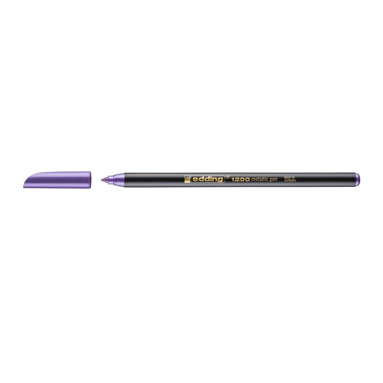 edding Marker Fasermaler Metallic 1-3 mm edding 1200, (Stück, 1-tlg), Filzstift Glanzfarbstift Violett-Metallic