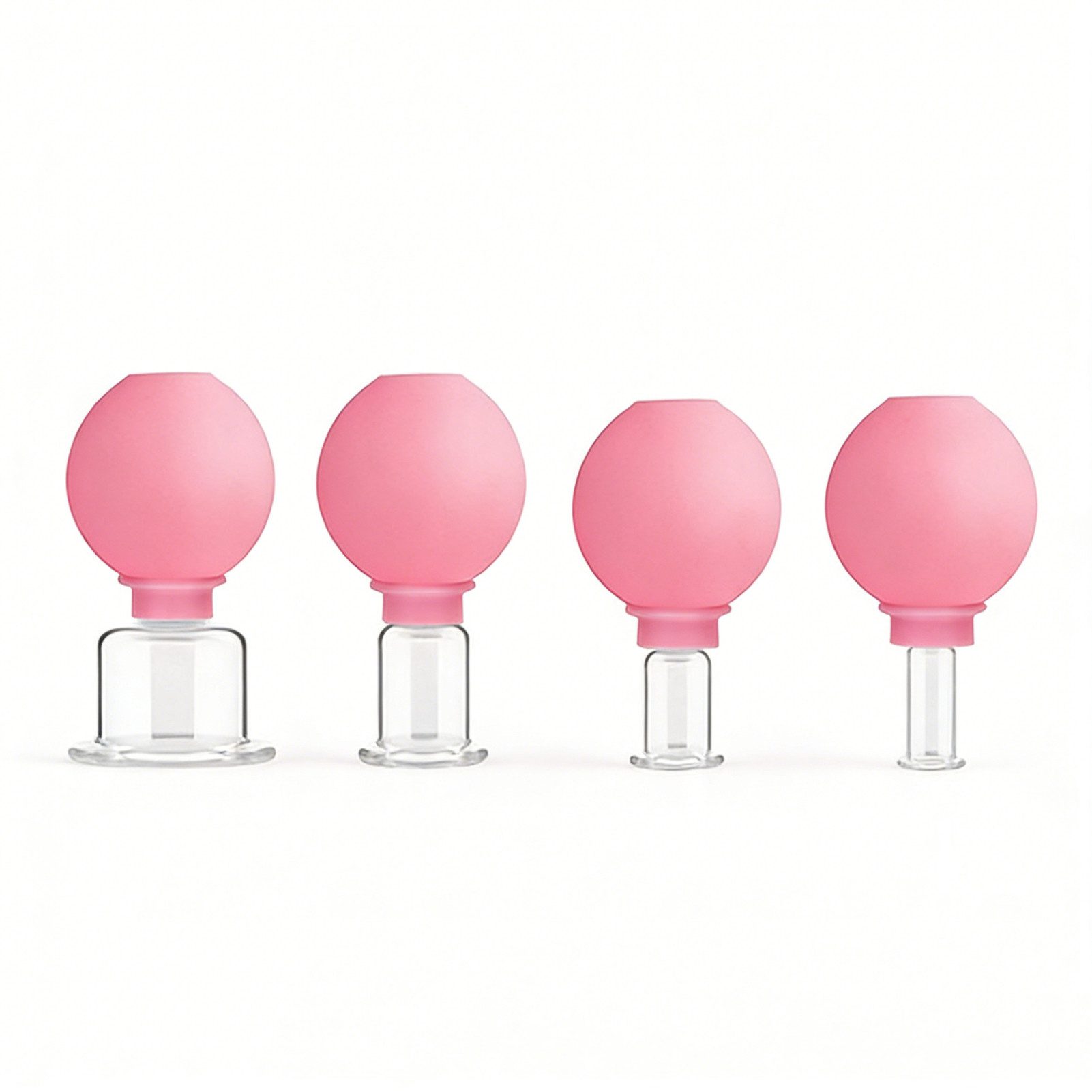 Jumpeak Vakuum-Massager Schröpfgläser,Massagegerät,Schönheitspflege,Flame-Free-Design, Eine Packung mit vier verschiedenen Größen,Silikon + Plexiglas