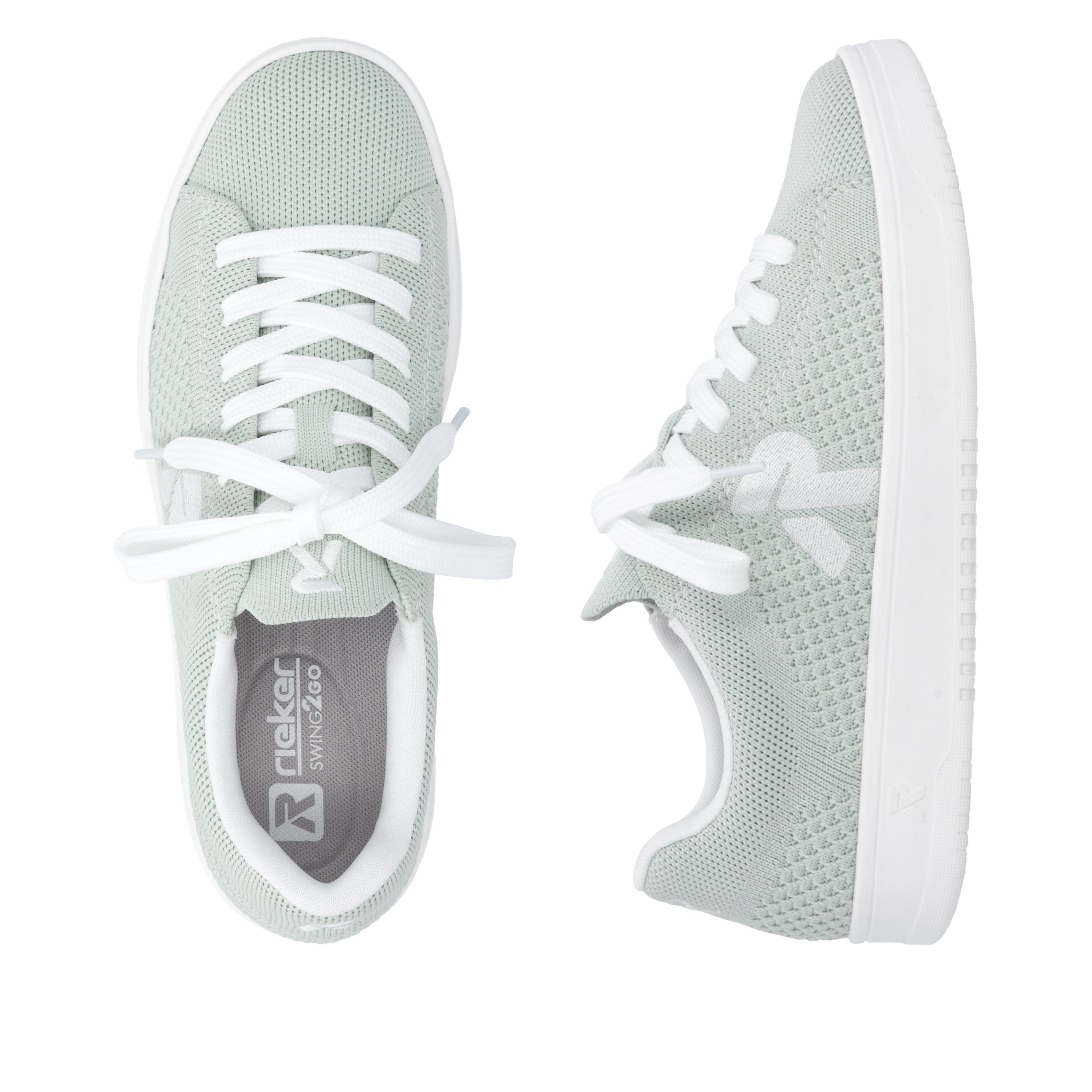 Rieker Sport Plateausneaker Slip-on Sneaker, Halbschuh, Freizeitsneaker mit aufgesetzter Schnürung