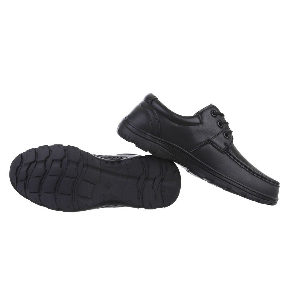 Coolwalk Herren Schnürschuhe Elegant Schnürschuh Flach Schnürer in Schwarz