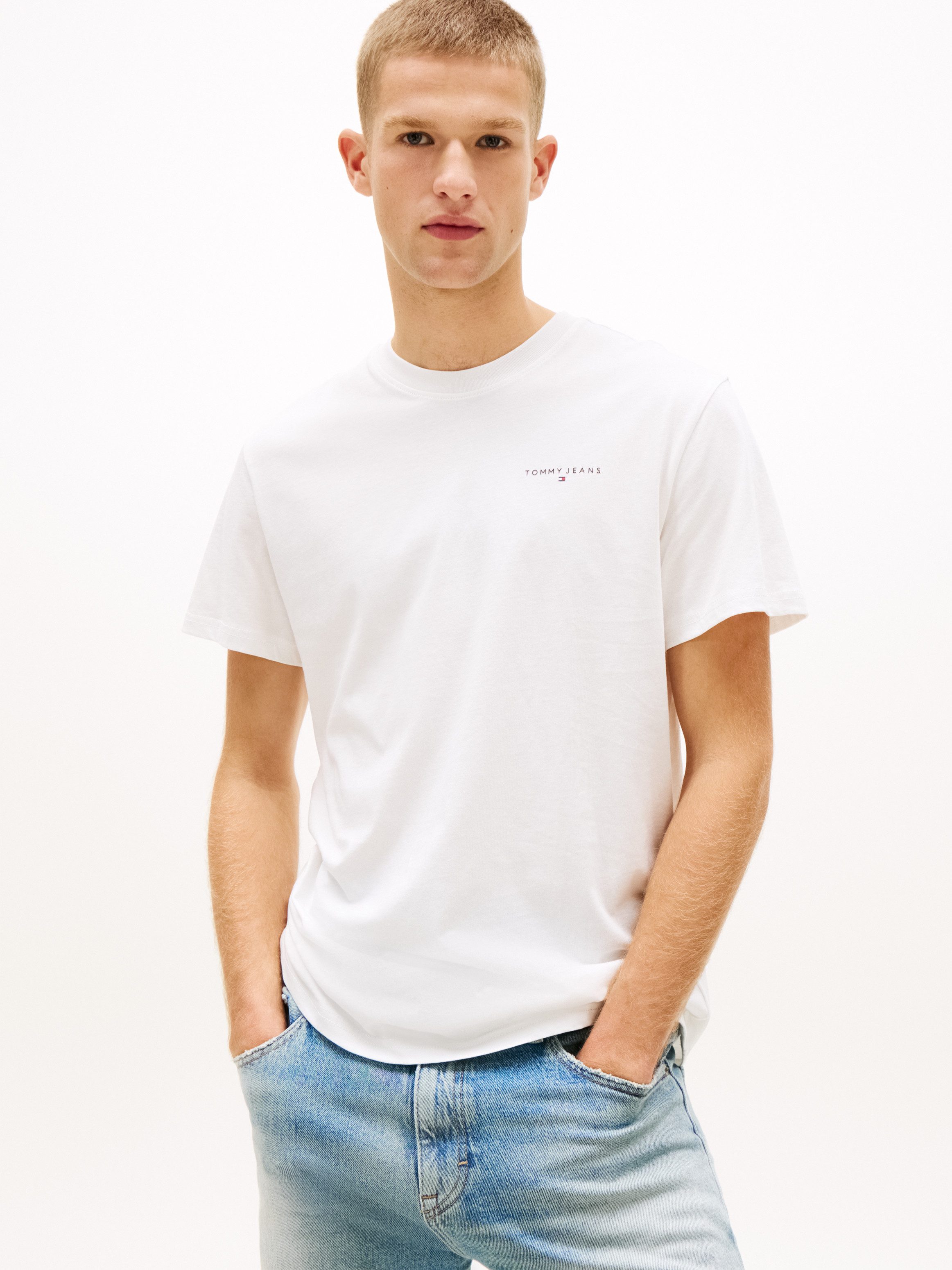 Tommy Jeans T-Shirt TJM SLIM FIT LINEAR 2PACK (Packung, 2-tlg) Rundhals, Jersey