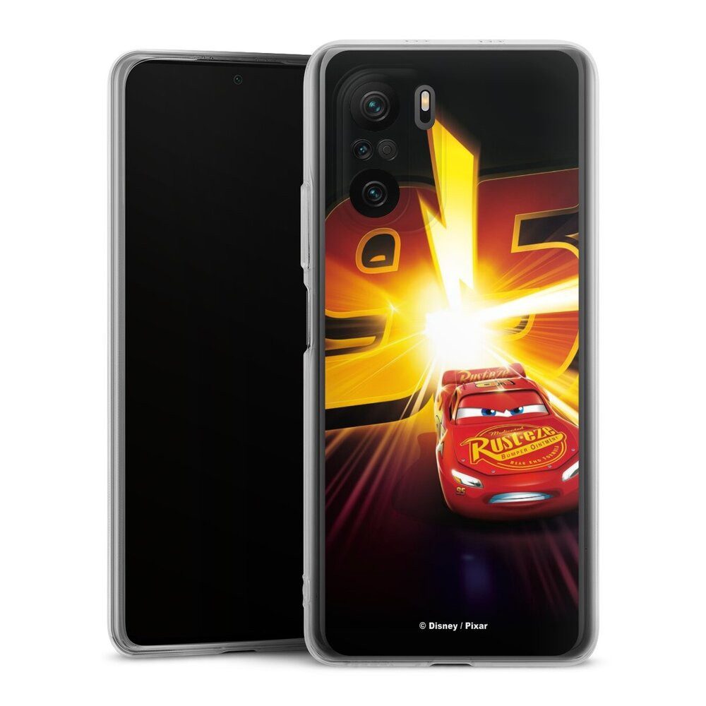 DeinDesign Handyhülle Offizielles Lizenzprodukt Cars Lightning Mcqueen 95 Cars3 Lightning 95, Xiaomi Poco F3 Silikon Hülle Bumper Case Handy Schutzhülle