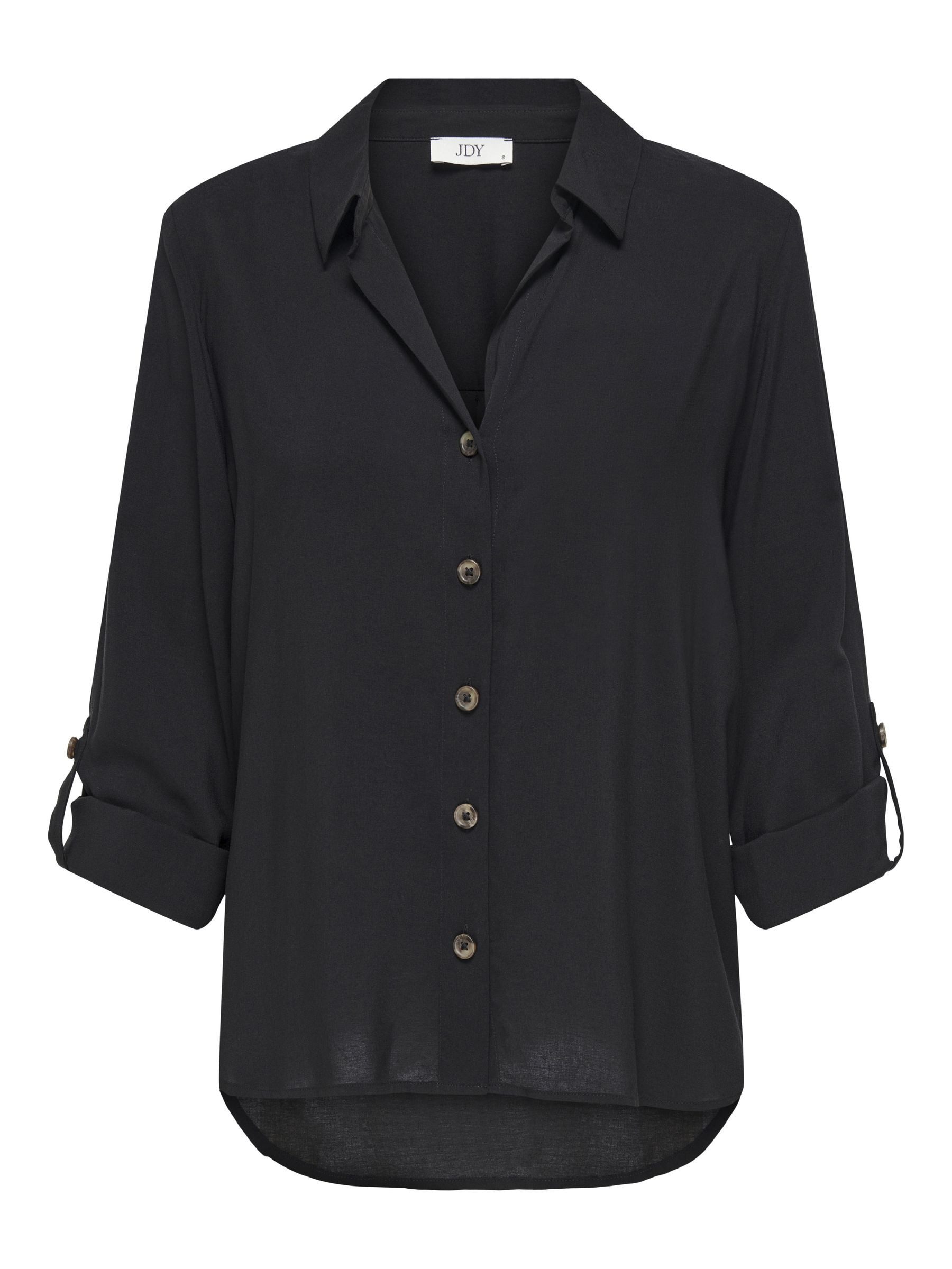 JACQUELINE de YONG Blusenshirt mit Hemdkragen locker geschnitten langarm JDYLAUREL LIFE L/S SHIRT WVN DIA