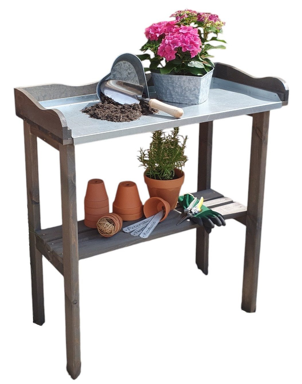 promadino Pflanztisch, mit verzinkter Arbeitsfläche, BxTxH: 84x38x90 cm