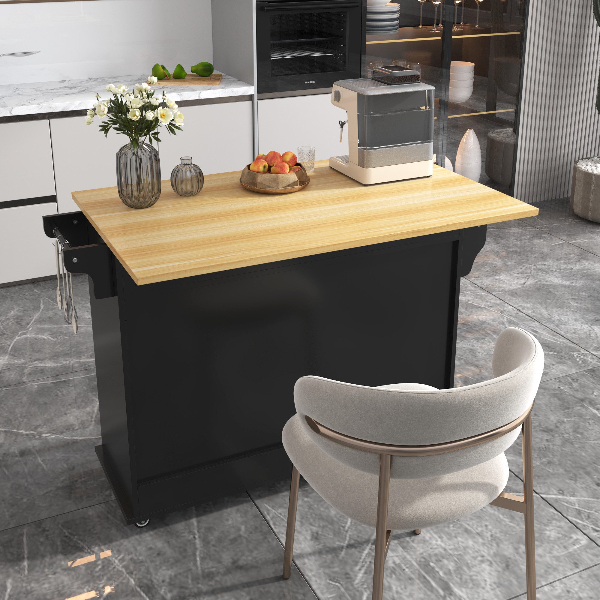 Flieks Küchenwagen Sideboard, (1 St., mit günstig online kaufen