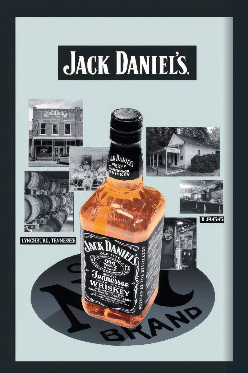 Close Up Wandspiegel Jack Daniel's Spiegel Bottle & Destillery