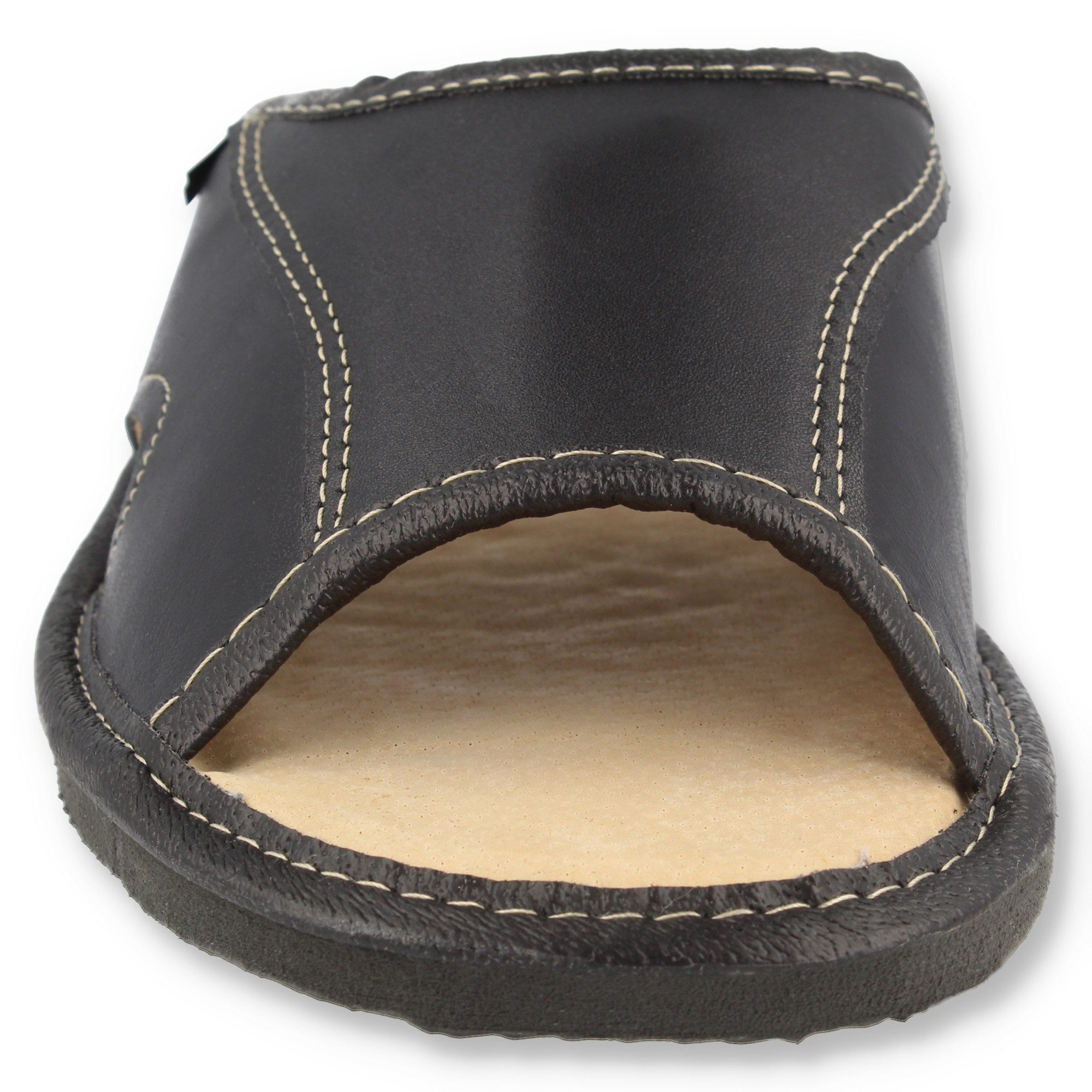filsko Bleik offene Leder Herren Hausschuh Premium EVA-Sohle – Bild 4 von 5
