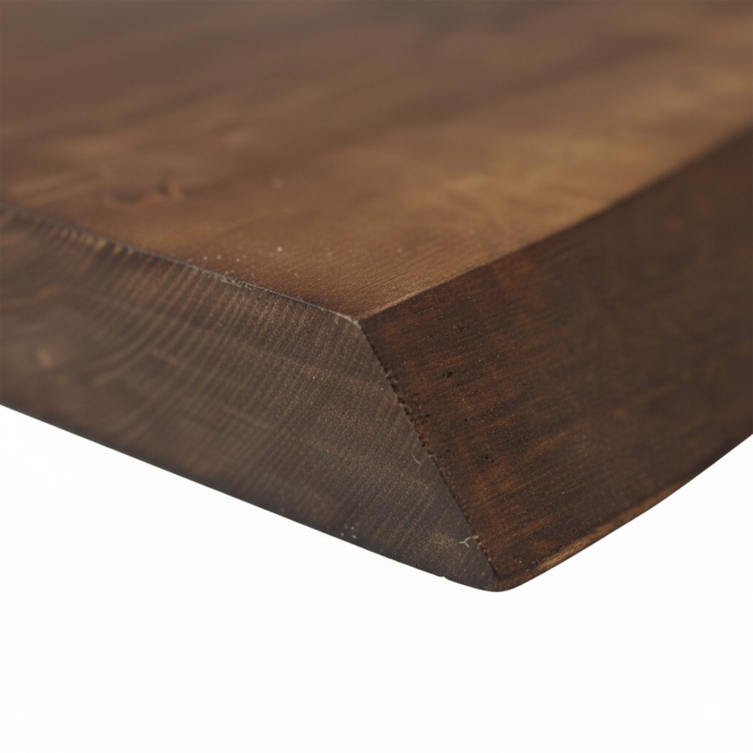 relaxdays Wandregal Massivholz Baumkante, 1-tlg., dunkelbraun, 100 cm – Bild 5 von 5