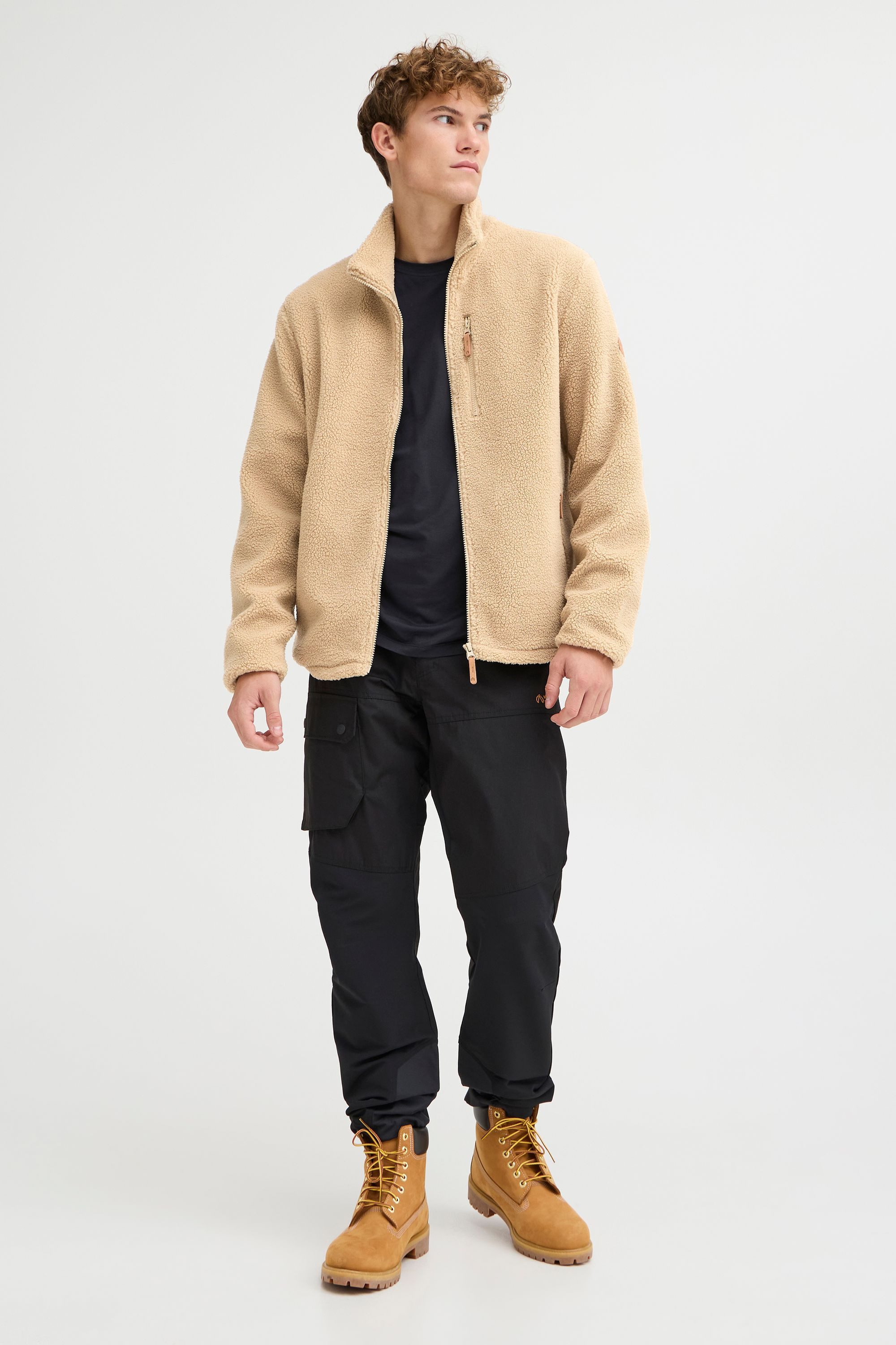 North Bend Fellimitatjacke NBSam M Moderne Fleecejacke mit Reißverschlussta günstig online kaufen