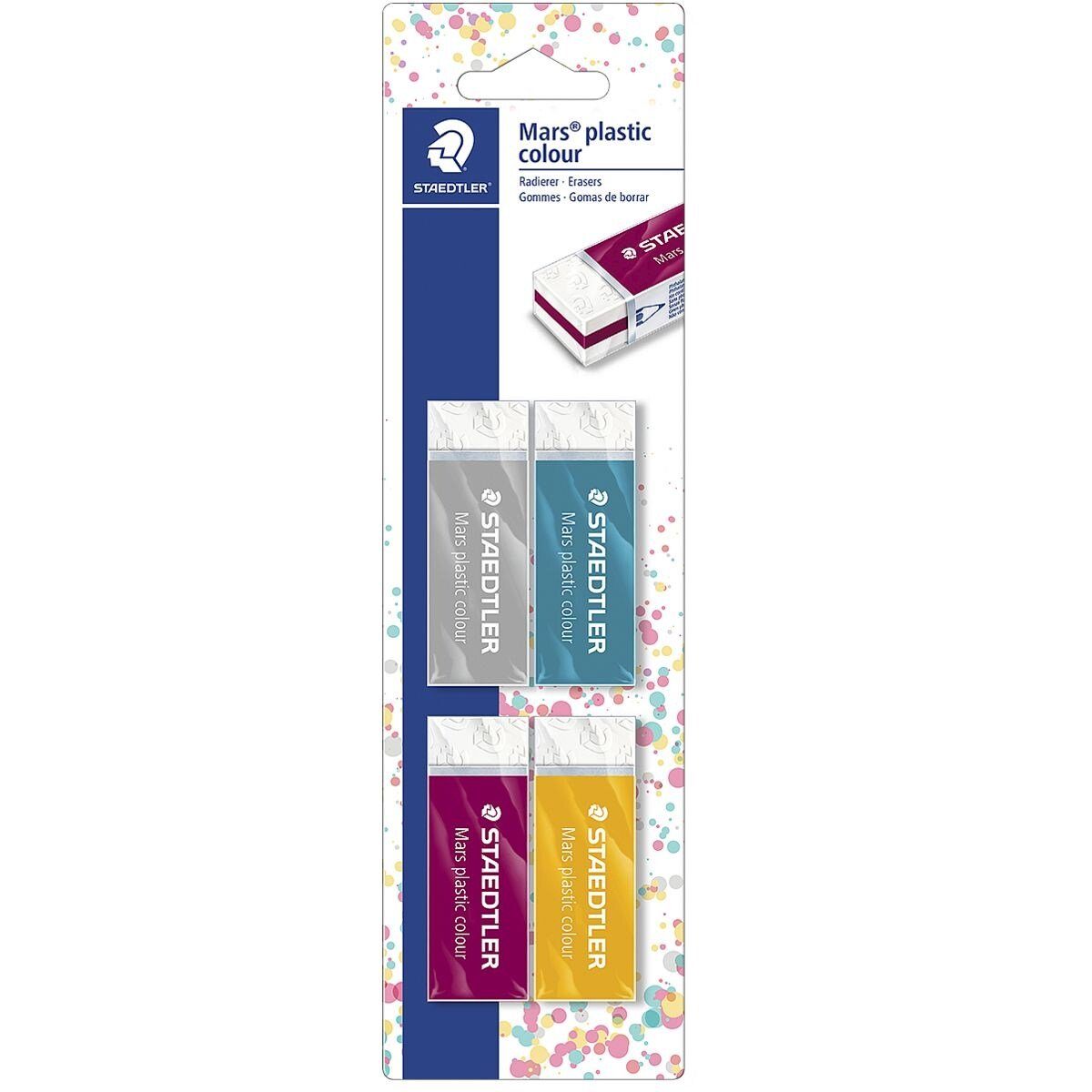 STAEDTLER Radiergummi Mars plastic colour, mit Schutzmanschette
