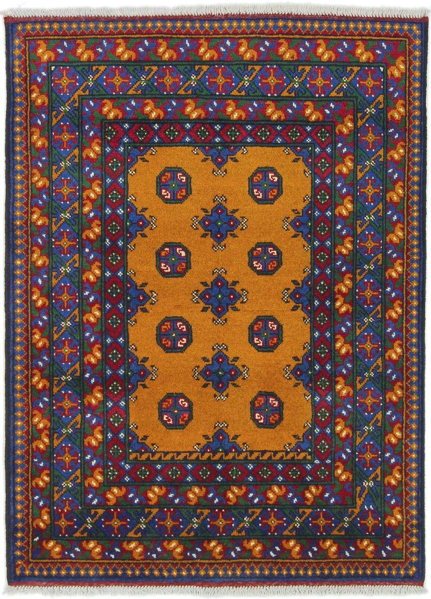 Orientteppich Afghan Akhche 107x144 Handgeknüpfter Orientteppich, Nain Trading, rechteckig, Höhe: 6 mm