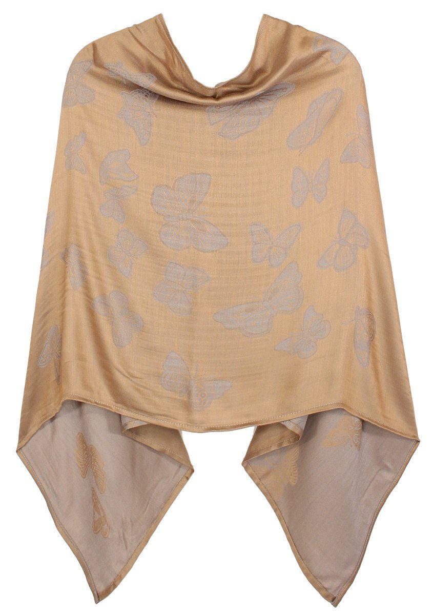dy_mode Blusenponcho Schmetterlinge Muster Damen Poncho günstig online kaufen