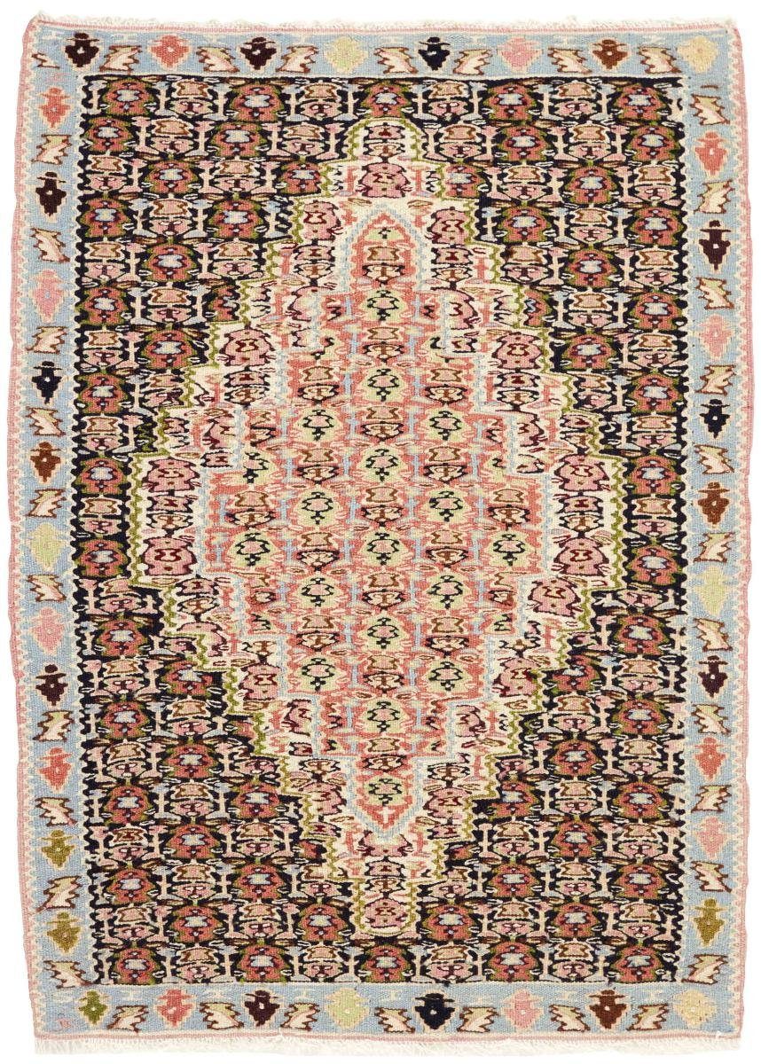 Orientteppich Kelim Fars Senneh 76x108 Handgeknüpfter Orientteppich / Perserteppich, Nain Trading, rechteckig, Höhe: 4 mm