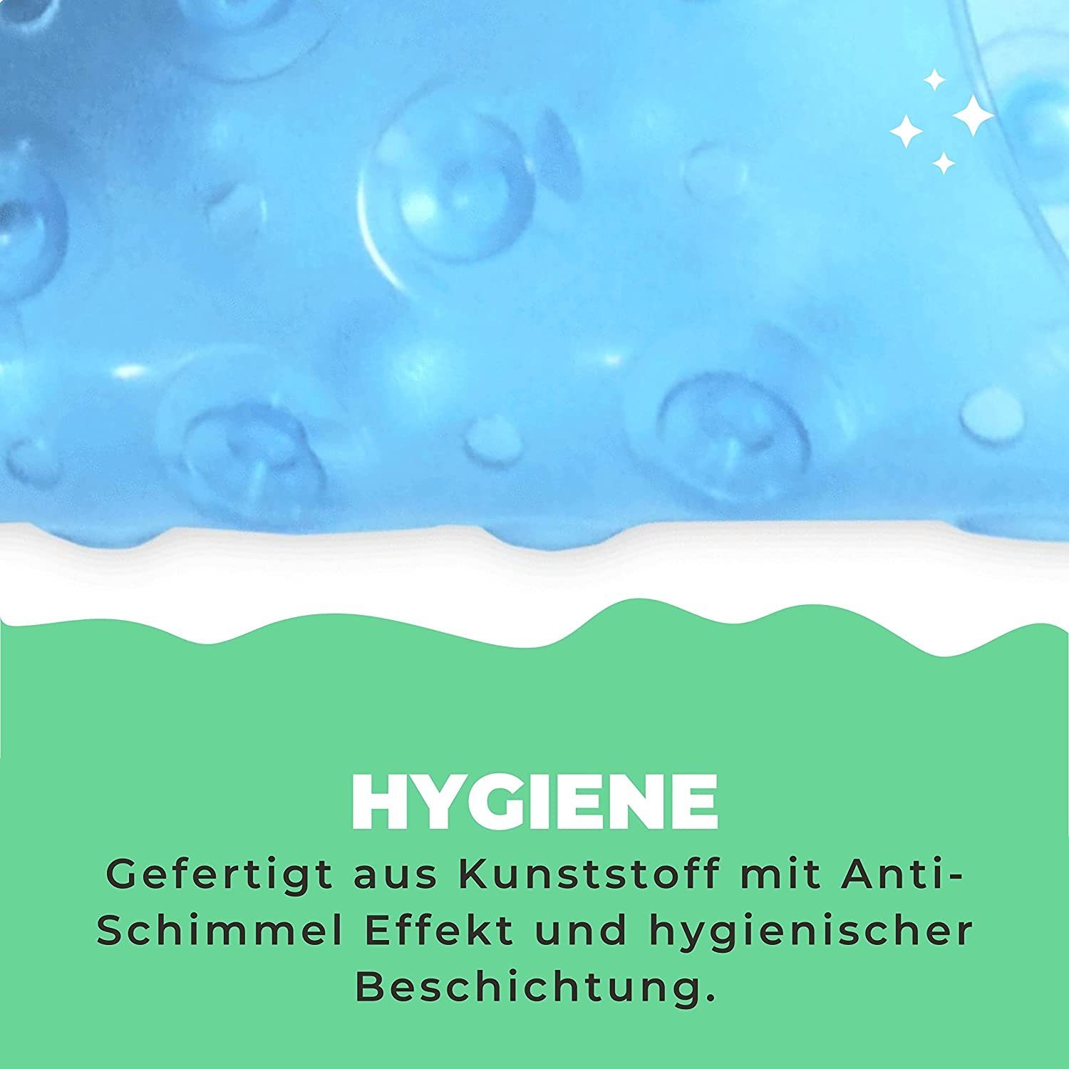 riijk Wanneneinlage Badewannenmatte rutschfest, B: 40 cm, L: 100 cm, rutschhemmend, flexibel, hygienisch, antirutsch – Bild 5 von 5