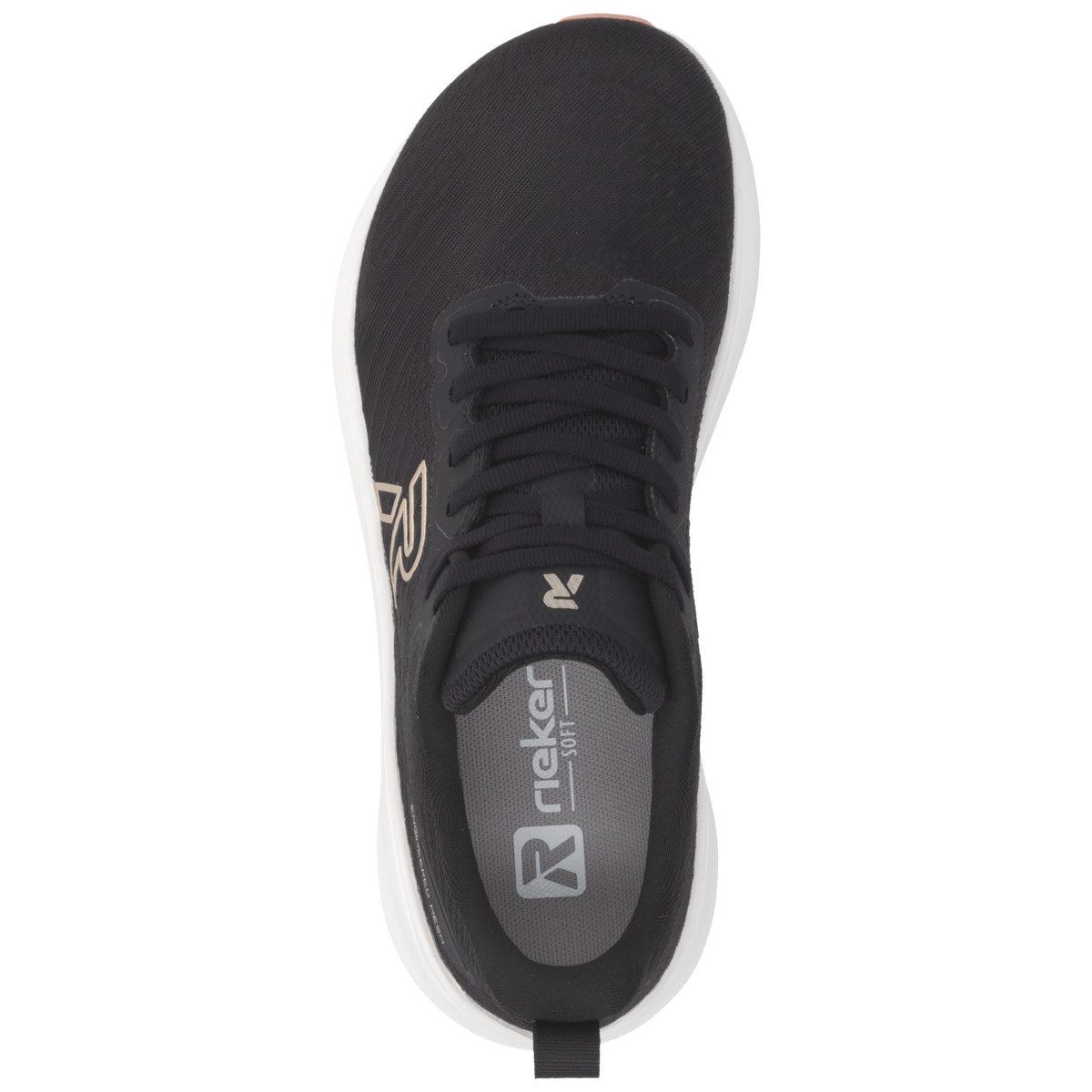Rieker W4301 Damen Sneaker Turnschuhe, Sportschuhe, Freizeitschuhe, Halbschuhe, Schnürschuhe