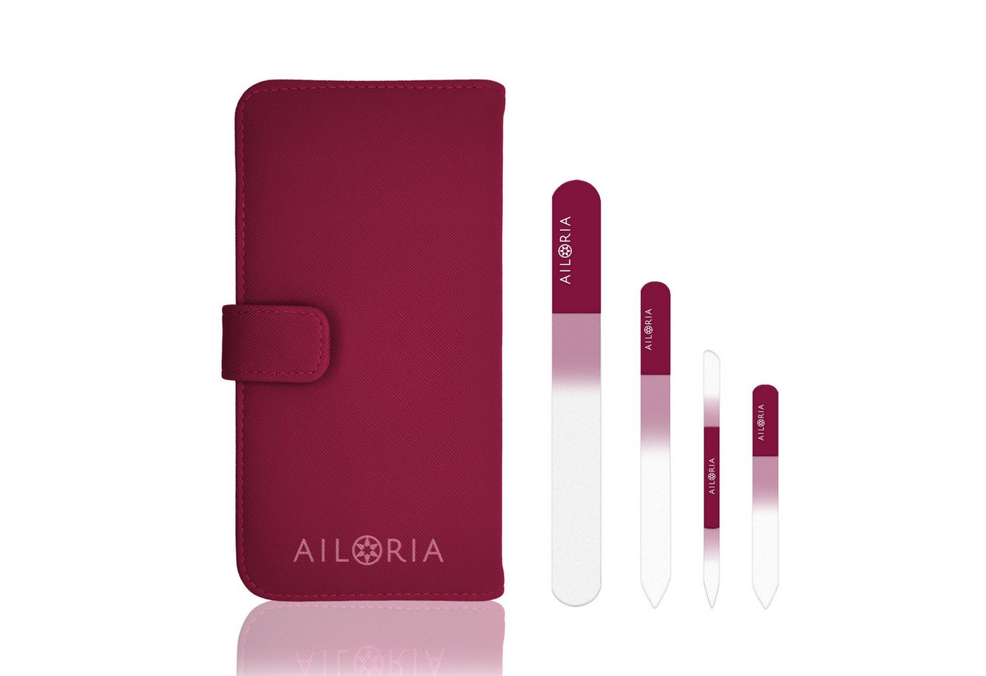 AILORIA Glasnagelfeile CONTOUR PRIME Glas-Nagelfeilenset, Set, 4-tlg., Glas-Nagelfeilenset