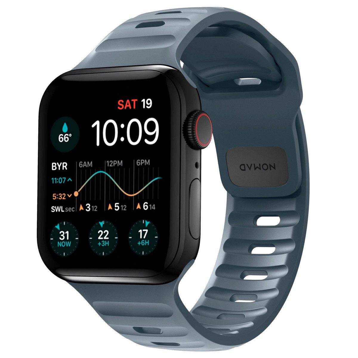 Nomad Smartwatch-Armband Nomad Sport Armband FKM für Apple Watch, 38/40/41/42 mm - Marine Blue