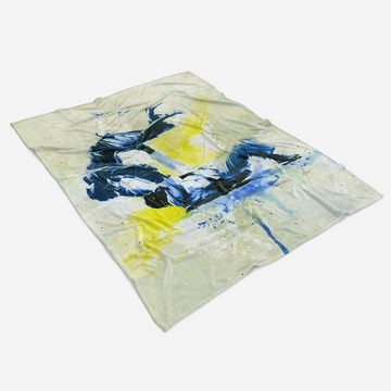 Sinus Art Handtücher SplashArt Sport Handtuch Strandhandtuch Saunatuch Kuscheldecke Kunstvoll Judo III Sportha, Baumwolle-Polyester-Mix (1-St), Handtuch