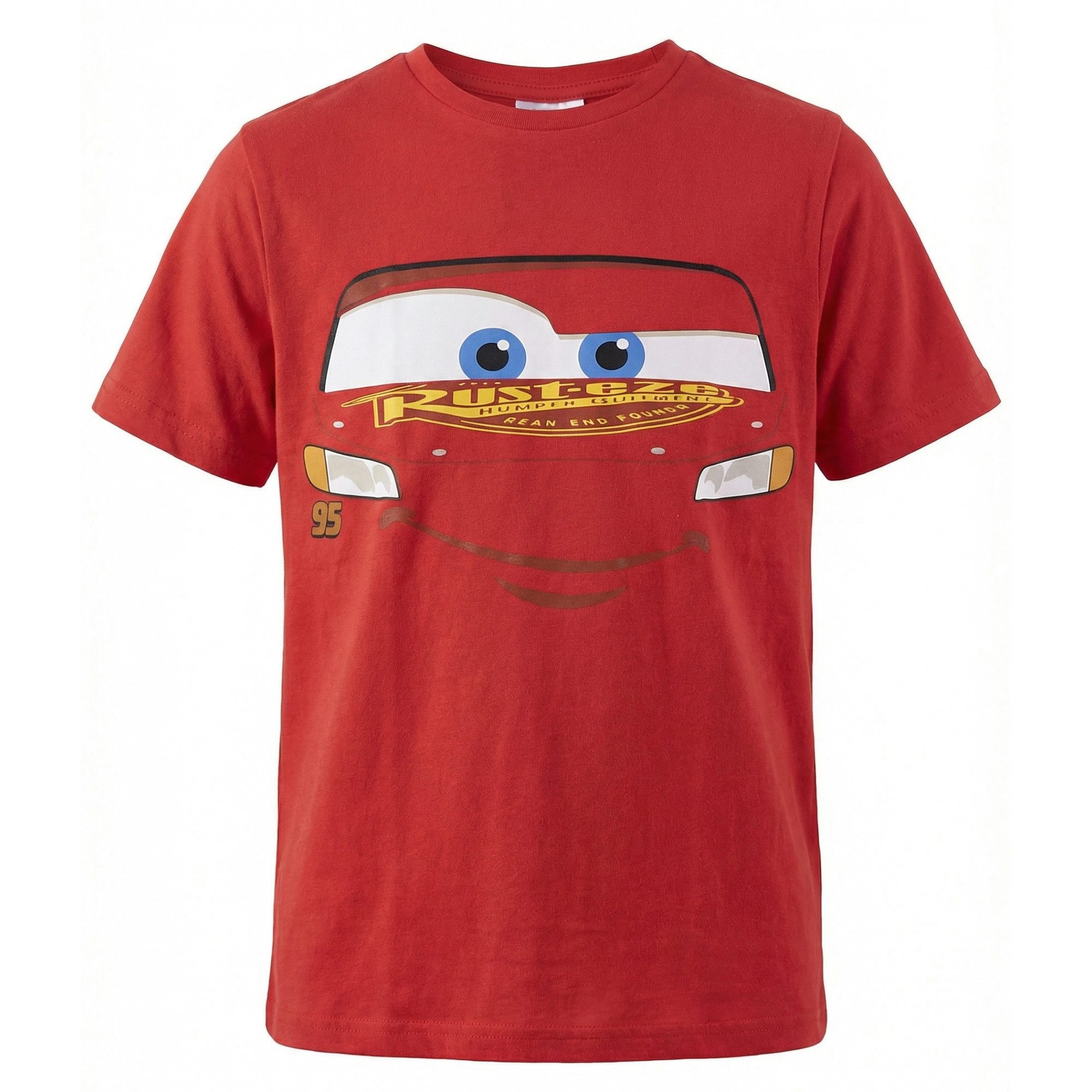Disney Print-Shirt Disney Cars Lighntning McQueen Kinder kurzarm T-Shirt 100% Baumwolle, Gr. 116 bis 152