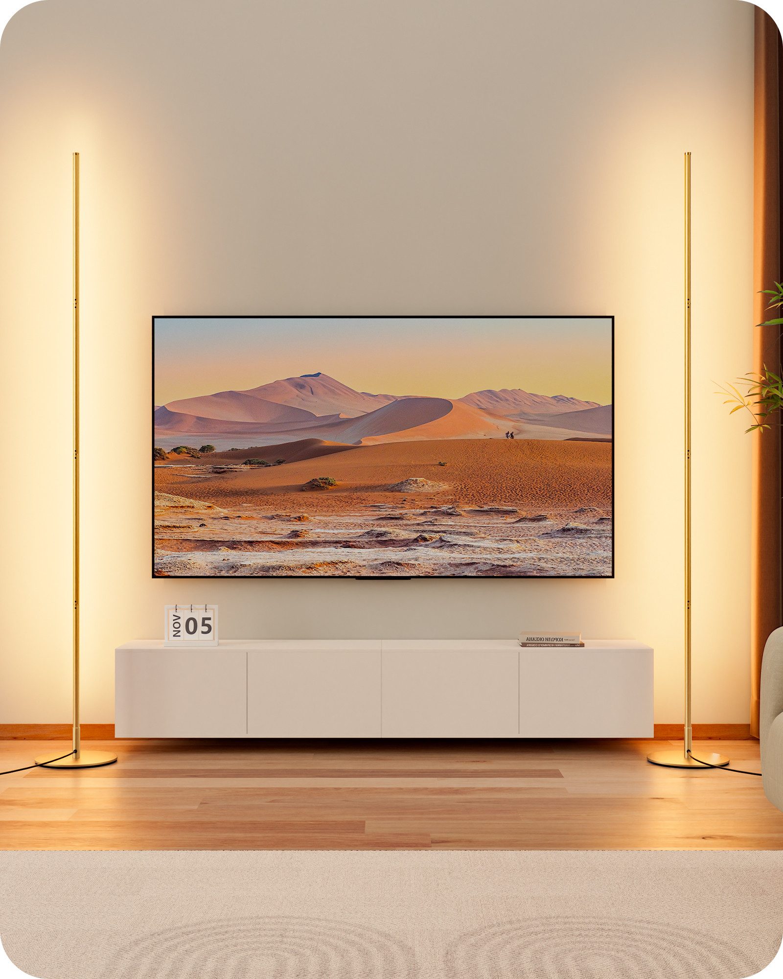 EDISHINE LED Stehlampe Wohnzimmer, LED fest günstig online kaufen