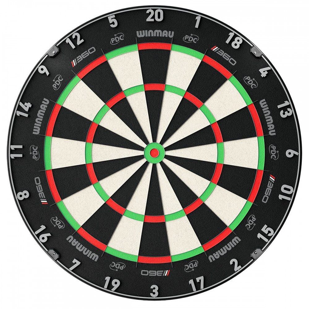 Winmau Dartscheibe, (Dartboard, Offizielles PDC-Dartboard), Innovatives 360°-Design