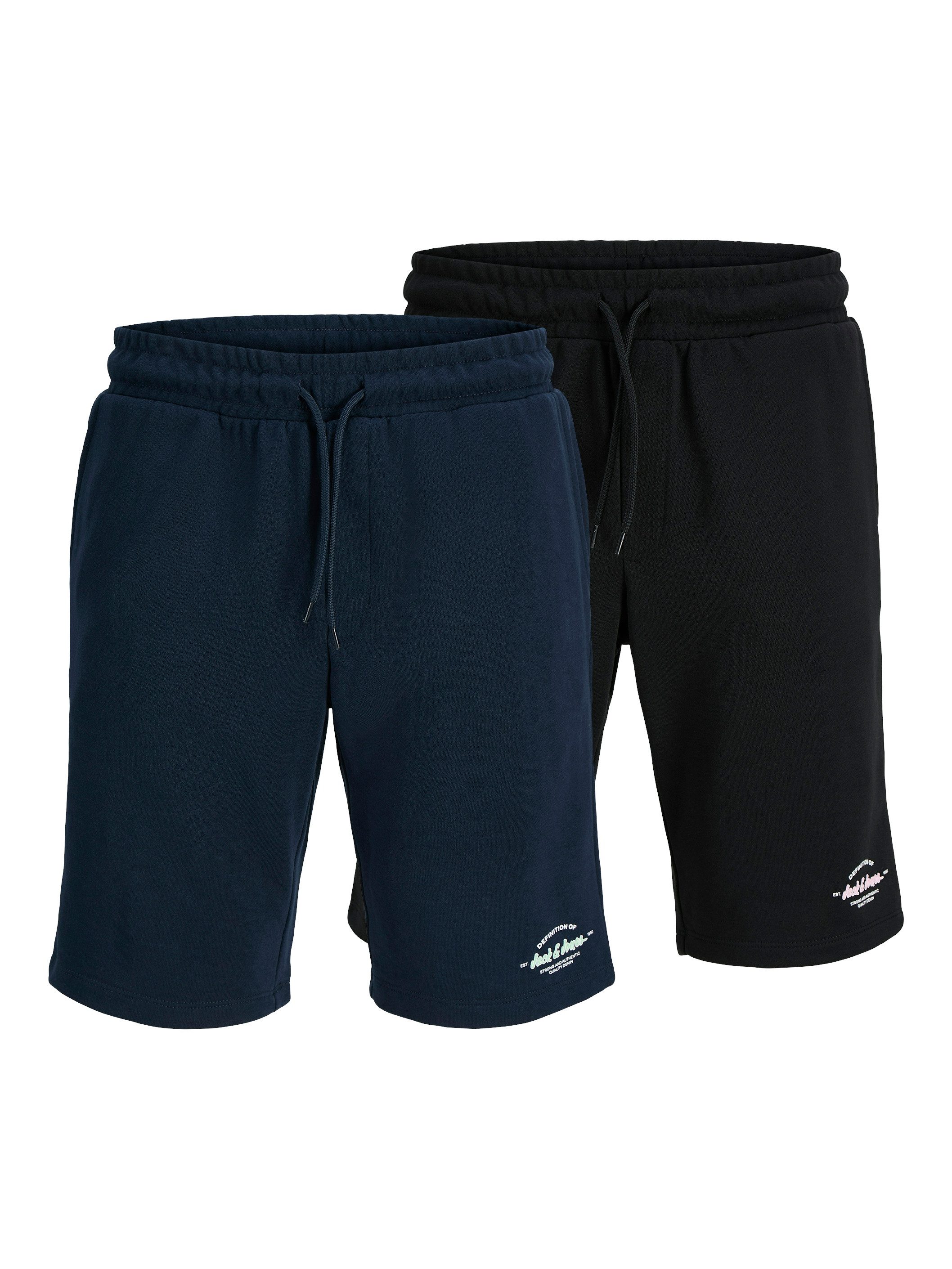 Jack & Jones Shorts JPSTGORDON BRANDON SWEAT SHORTS MP 2PK (Packung, 2-tlg)