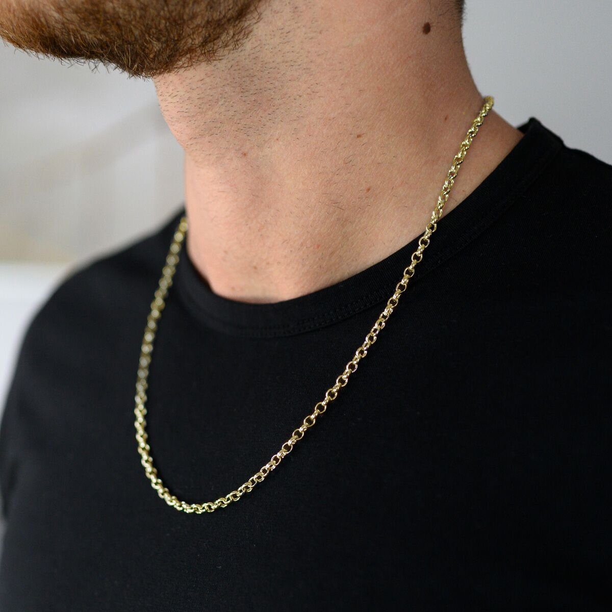 Materia Gliederkette Erbskette Gold oval 4mm günstig online kaufen