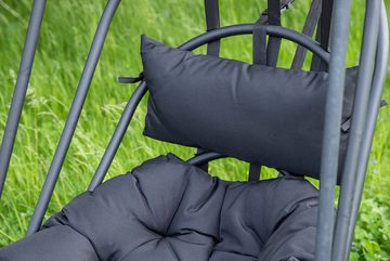 ebuy24 Gartenlounge-Set Panay Gartenstuhl hängend mit Gartenkissen schwarz