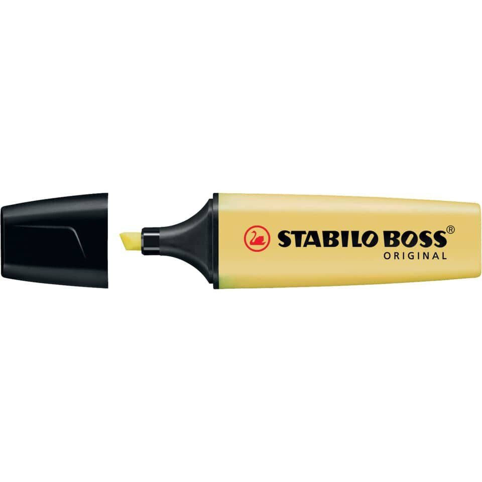 STABILO Marker STABILO BOSS Textmarker 70/144 pastell gelb Keilspitze 2-5mm