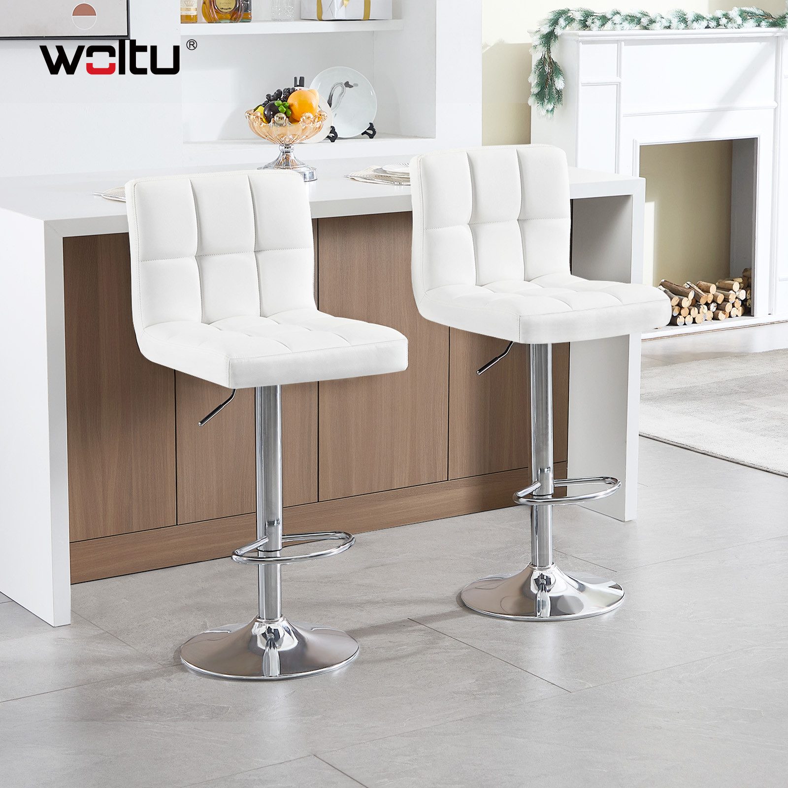 Woltu Barhocker (2 St), Barstuhl Hocker Tresenhocker Kunstleder günstig online kaufen