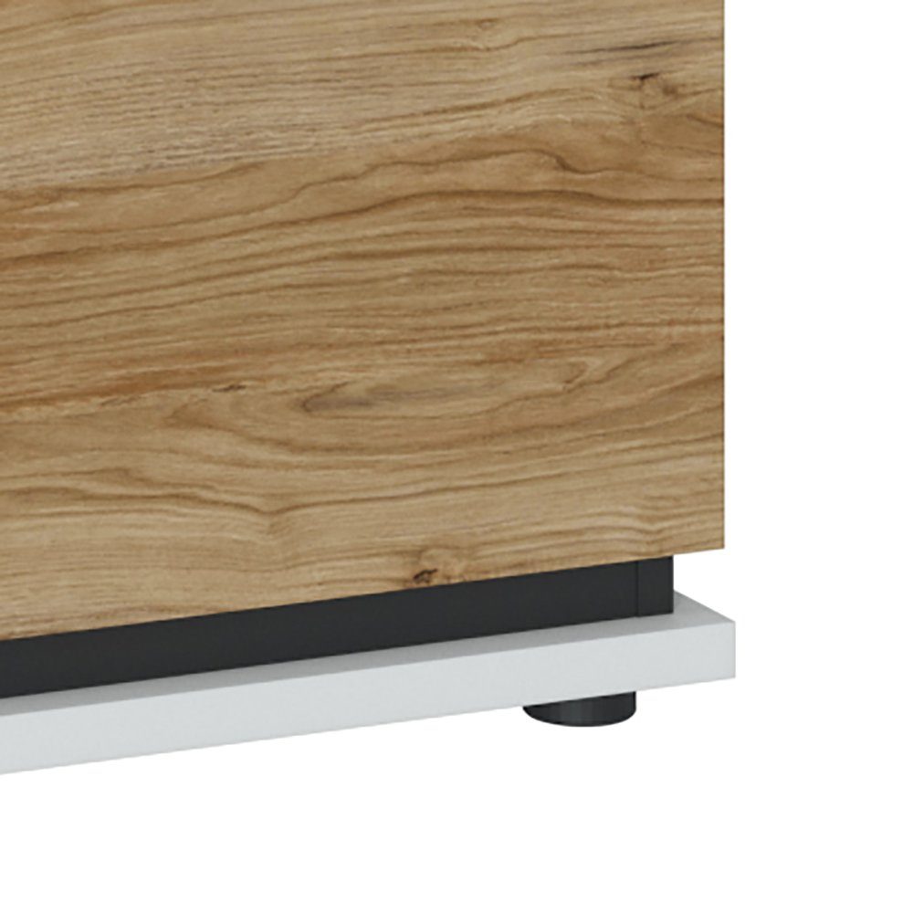 Lomadox Hochschrank SANDVIKA-129 in weiß mit günstig online kaufen