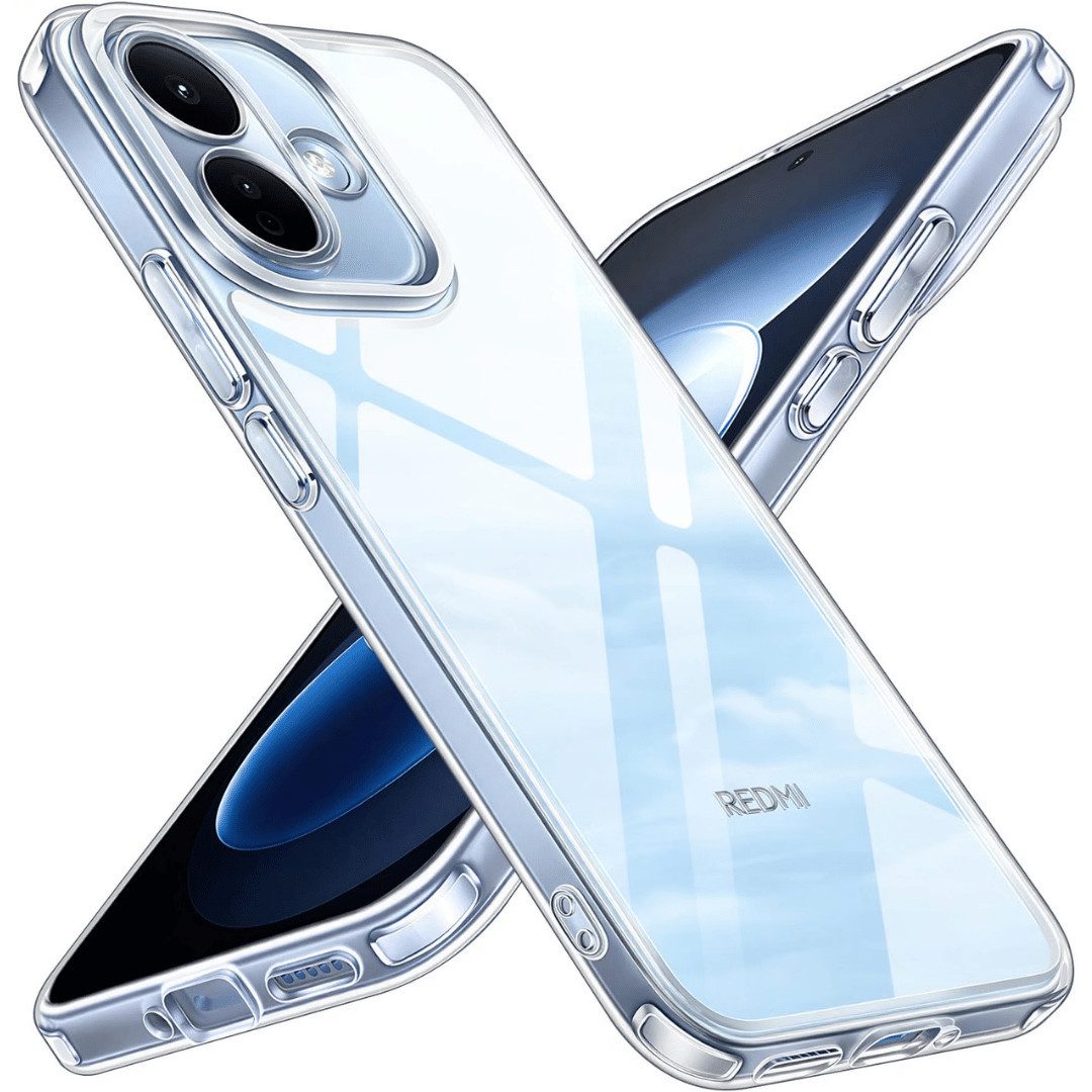 SmartUP Smartphone-Hülle für Xiaomi Redmi Note 17 Pro 5G Transparent Silikon Slim Case Cover 6,83, integrierter Kameraschutz, präzise Aussparungen