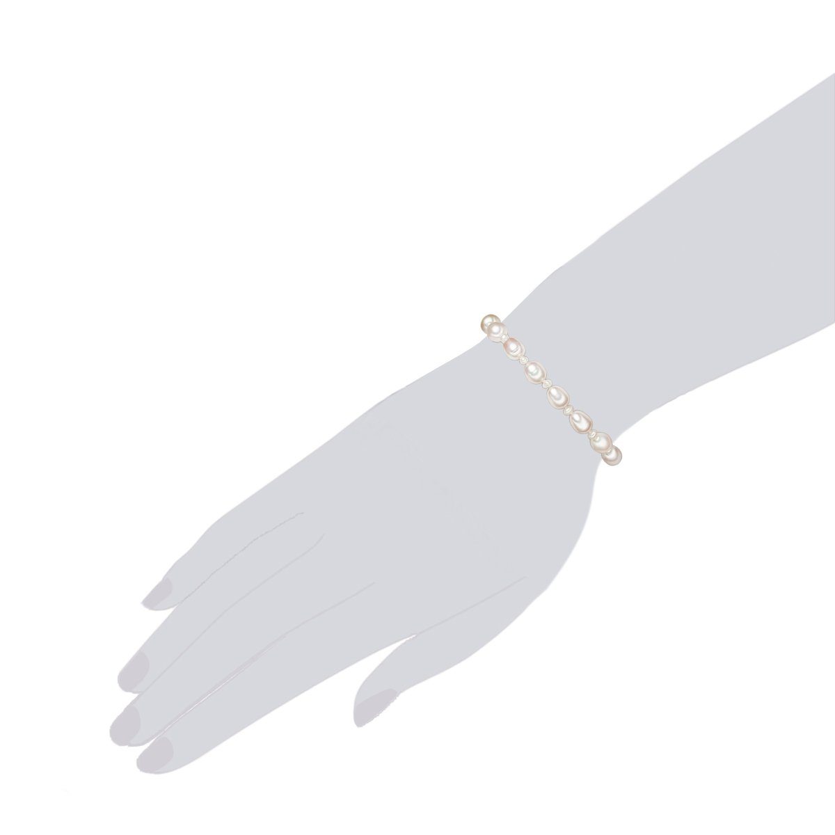 Valero Pearls Perlenarmband silber, aus Süßwasser-Zuchtperlen günstig online kaufen
