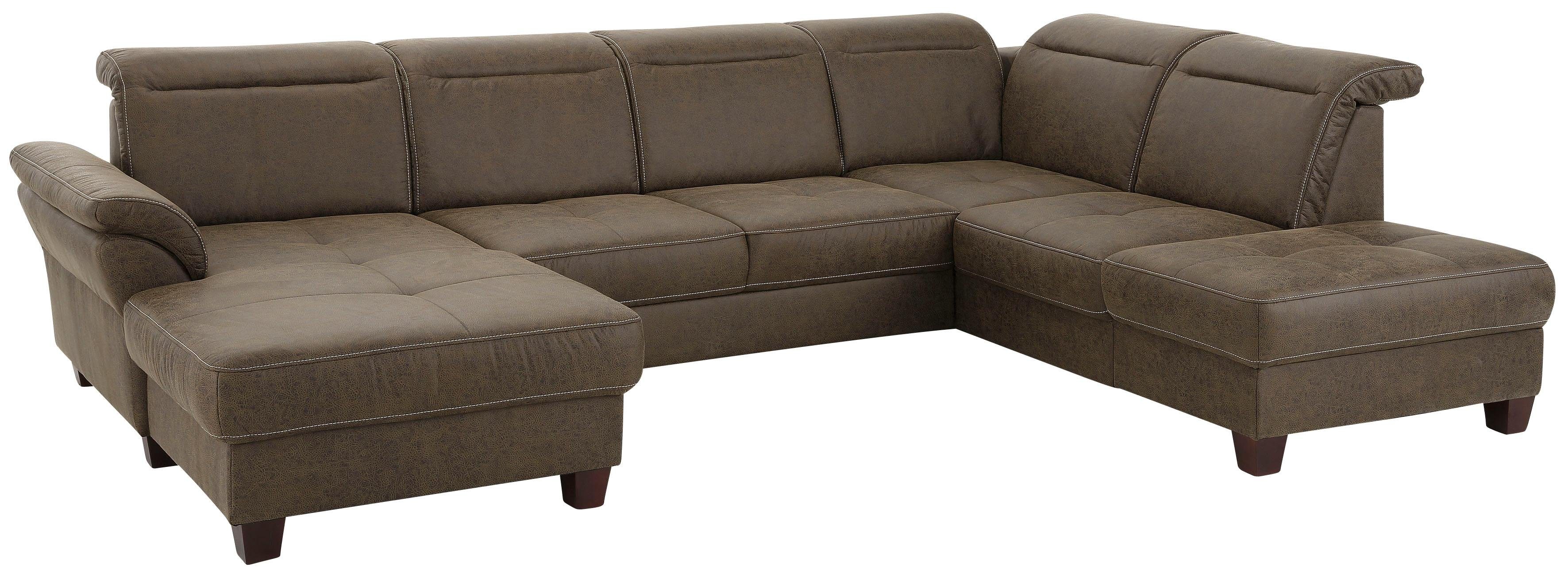 Home affaire Wohnlandschaft Solvei U-Form, Sitztiefenverstellung und Federkern, wahlweise Kopfteilverstellung