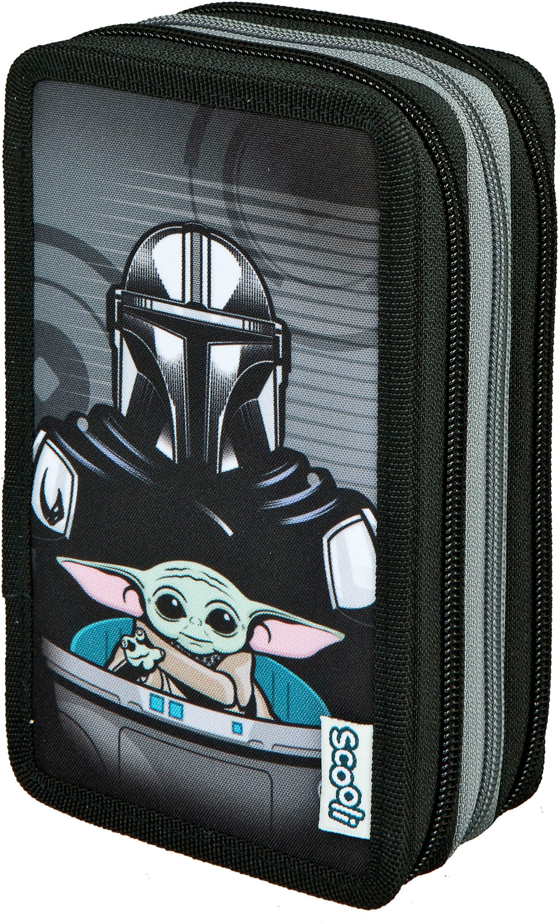 Scooli Federmäppchen Tripledecker, Star Wars, befüllt, inklusive Geodreieck