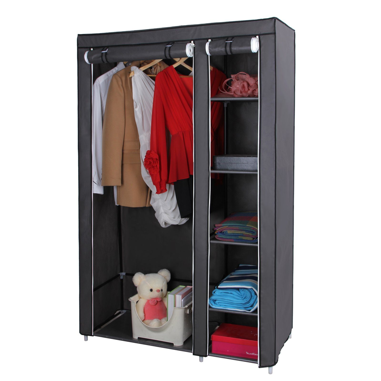 SONGMICS Kleiderschrank Faltschrank Campingschrank mit Kleiderstange, günstig online kaufen
