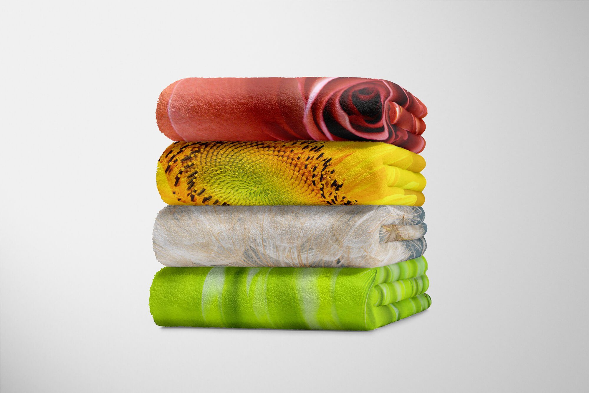 Sinus Handtücher mit Strandhandtuch Handtuch (1-St), Saunatuch Kuscheldecke Nahaufn, Art Handtuch Fotomotiv Pusteblume Baumwolle-Polyester-Mix