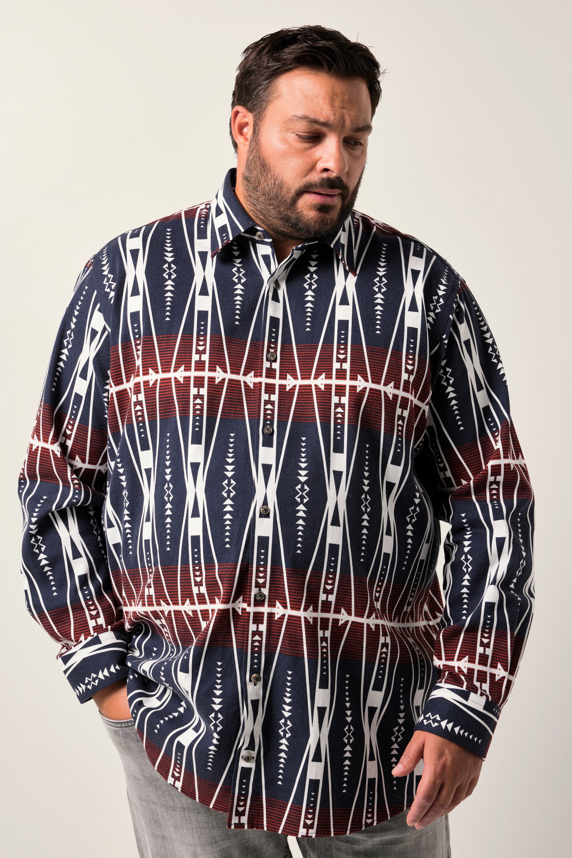 Men Plus Businesshemd Men+ Flanellhemd Langarm günstig online kaufen