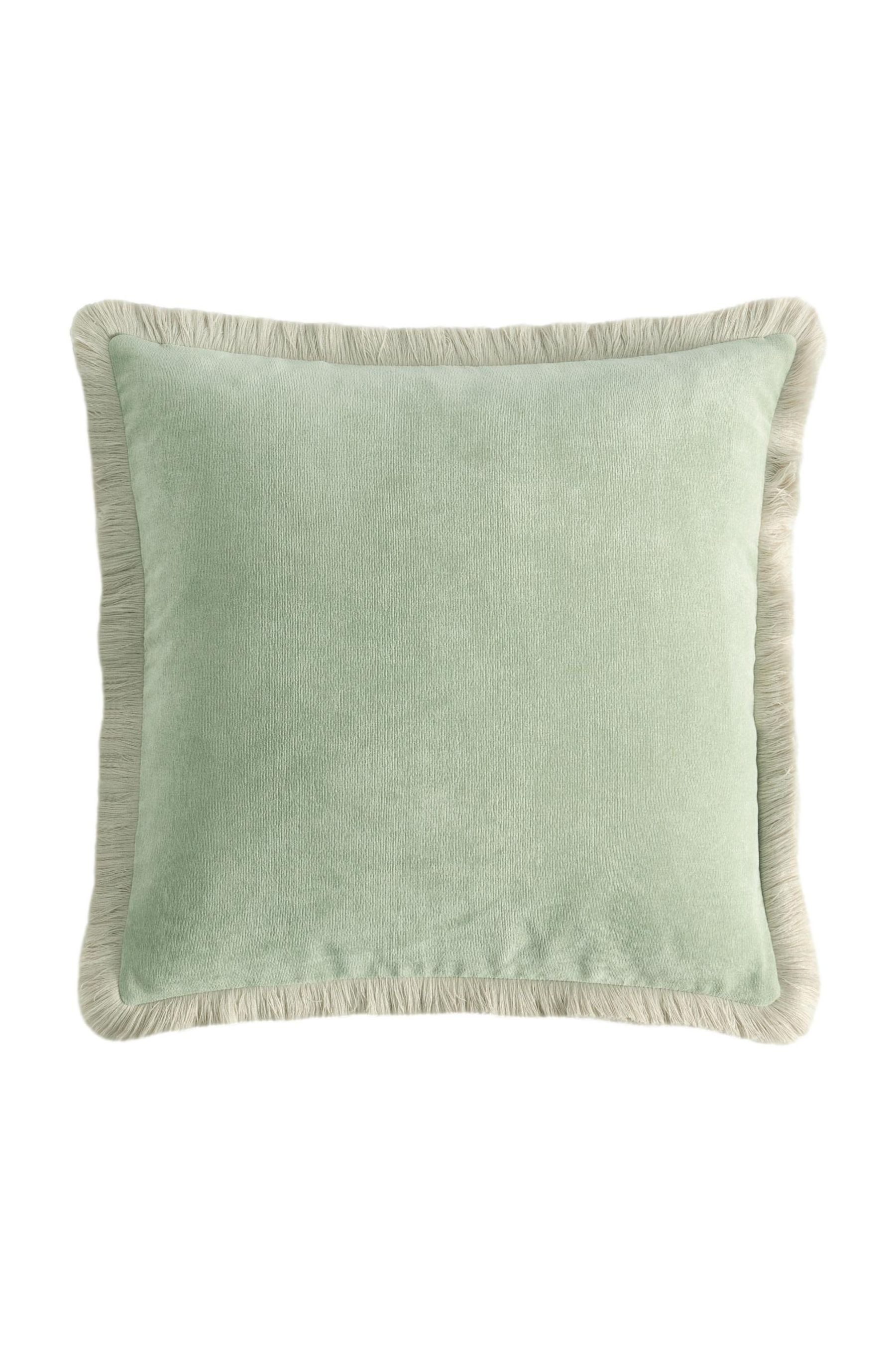Next Dekokissen Kissen aus weichem Velours mit Fransen
